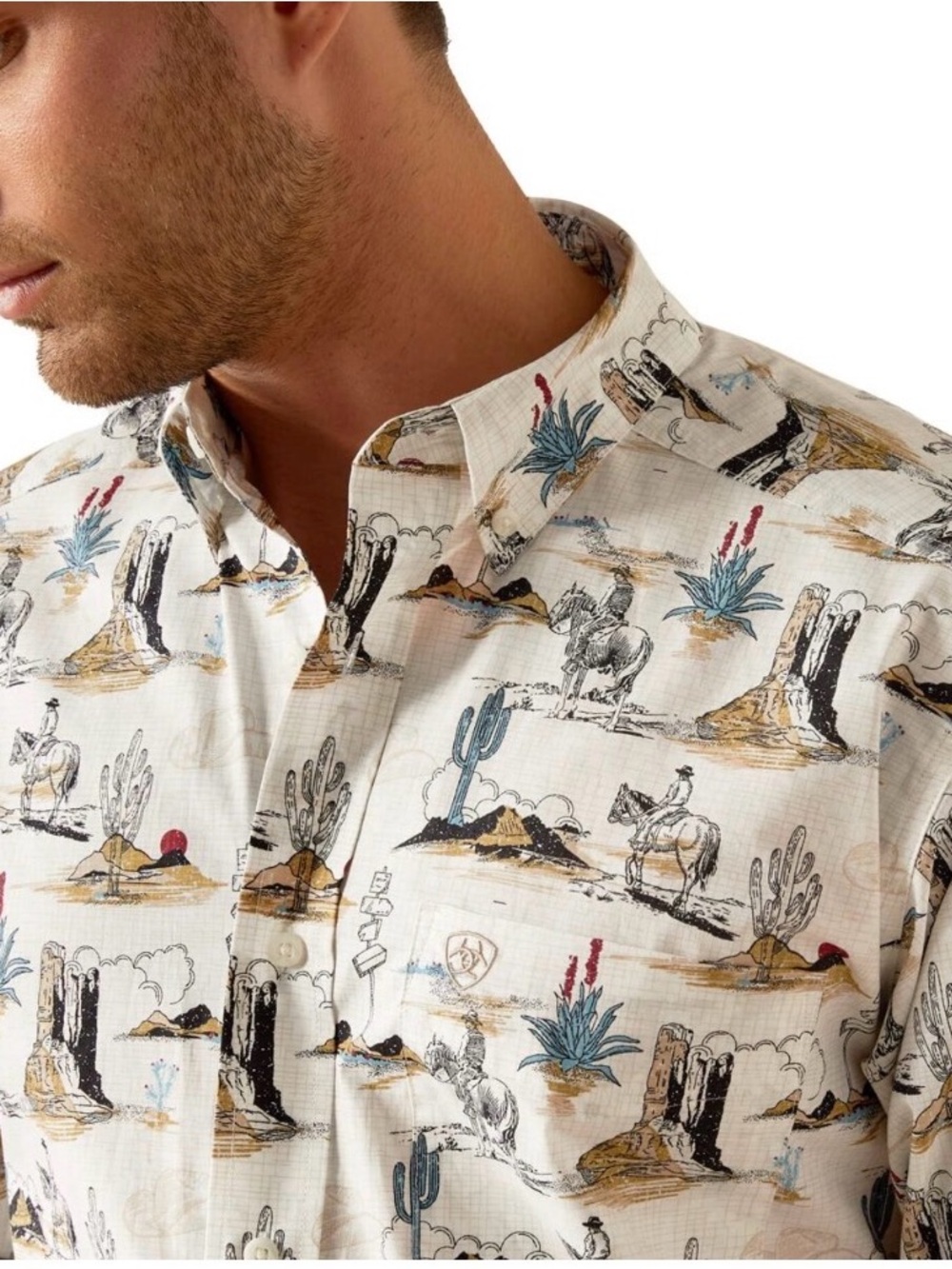 Ariat The Gunder Shirt Western Button-Down Shirt - Picture 2 of 6